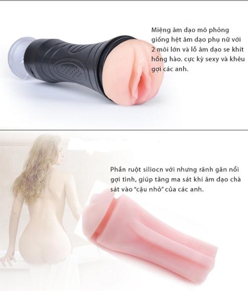 ÂM ĐẠO GIẢ GẮN TƯỜNG MAKE LOVE MAKE YOUNG - Silicon Mền Mịn Xoay 120 Độ